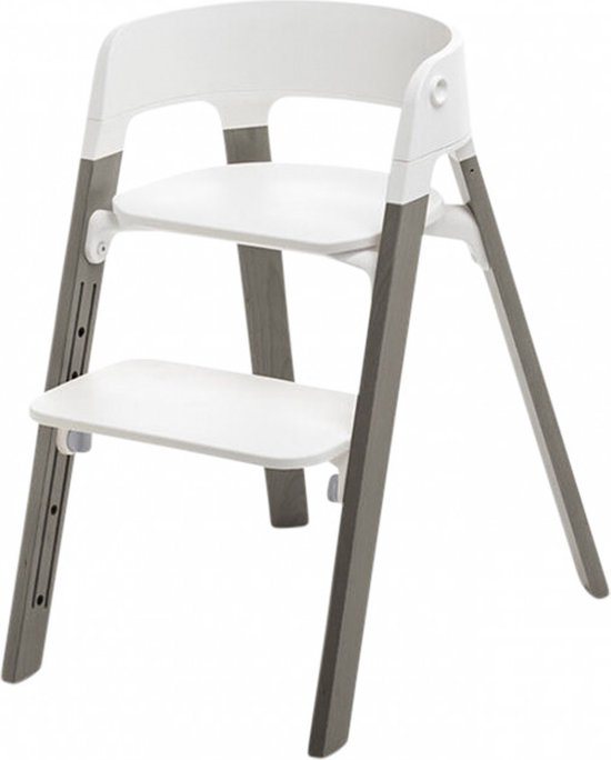 Stokke Steps Kinderstoel  - White Hazy Grey