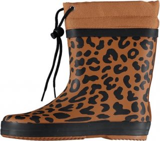 XQ Footwear - Regenlaarzen - Met Voering - Panterprint - Bruin - Zwart - Maat 35/36