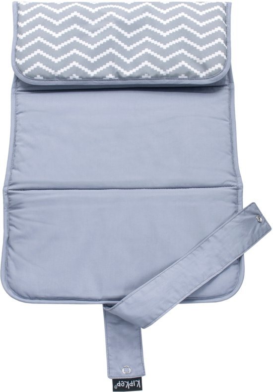 KipKep Napper wasbaar Verschoonmatje Silver Grey - rPET recyclede materialen - grijs - compact