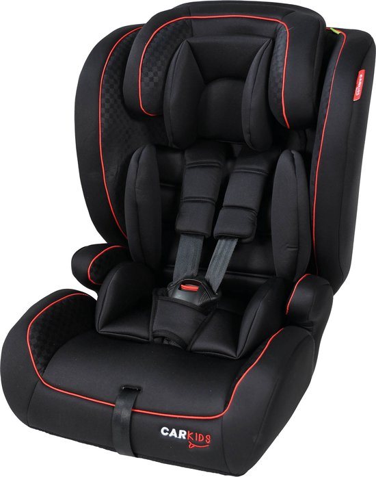 Carkids I-Size Autostoeltje Luca 76-150cm Zwart/Rood – Veiligheid - Comfort - Eenvoudige Installatie