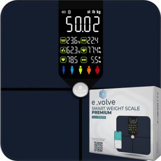 e.volve Weegschaal Personenweegschaal Digitaal - 22x - Slimme Weegschaal met Lichaamsanalyse - Incl. App