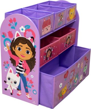 Gabby's Poppenhuis Opbergkast - Speelgoed Opbergbank - Kinderkast met Opbergbakken - Opbergsysteem voor Kinderen - 62,5 x 29,5 x 60 cm