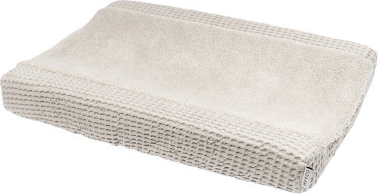 Meyco Baby Wafel Teddy aankleedkussenhoes - greige - 50x70cm