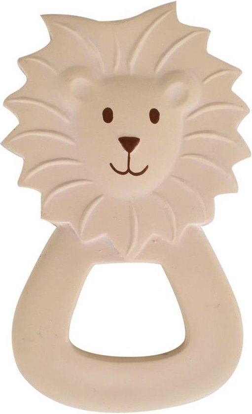 Tikiri: BIJTRING - MIJN EERSTE SAFARIDIERTJE / LEEUW 7x12cm, in natuurlijk rubber, op blisterkaart, 0+