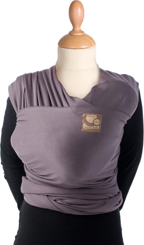 Babylonia Tricot Slen Organic Draagdoek Baby 500 cm - Aubergine