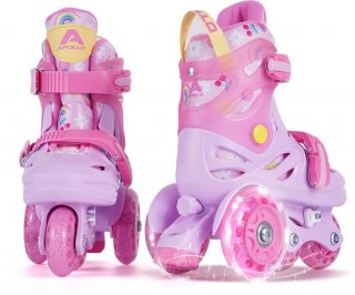 Apollo Kids My 1st Skates Verstelbaar - Verstelbare rolschaatsen voor kinderen, maat 26-30, rolschaatsen voor meisjes en jongens, ideaal voor beginners, trainingsrolschaatsen met dubbele rem