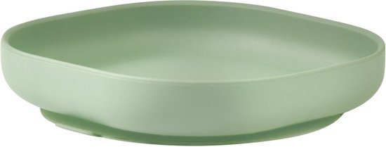 Béaba Siliconen Bord - Met Zuignap - Onbreekbaar & Ergonomisch - BPA-vrij - Geschikt voor Magnetron & Vaatwasser - Groen