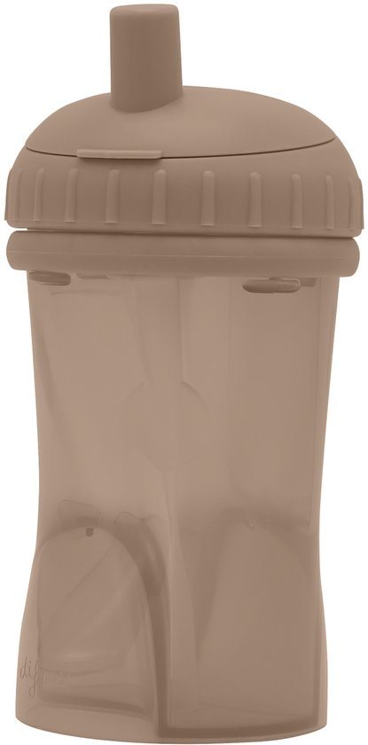 Difrax Rietjesbeker Drinkbeker - 250 ml - 12+ Maanden - Bruin - 1 stuk