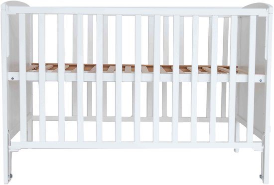 Prénatal Ledikant Skye - Babybedje met Platte Spijlen - 60 x120 cm - Exclusief Matras - Wit