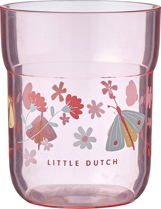 Mepal Mio Kinderbeker Little Dutch - 250 ml - Makkelijk vast te houden - Kinderservies - Flowers & Butterflies
