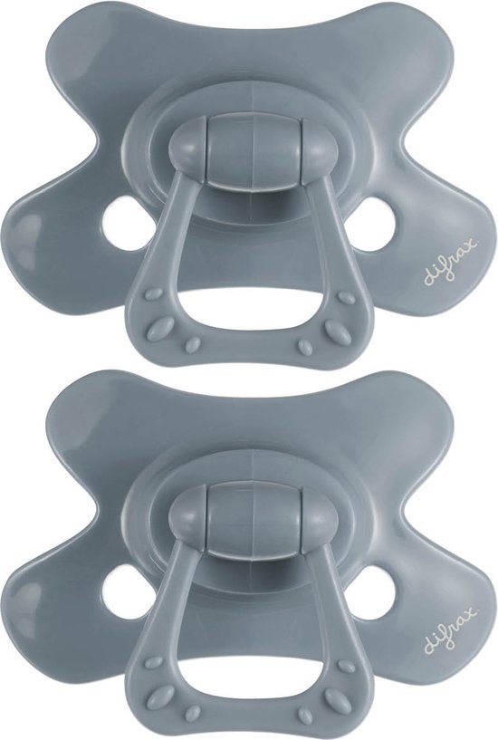 Difrax Natural Fopspeen - 18+ Maanden - Donkergrijs - 2 Stuks