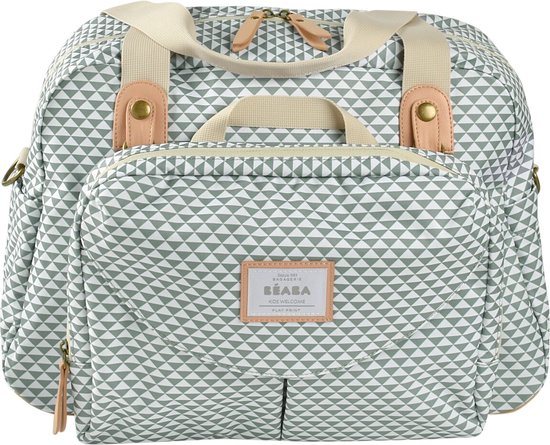 Béaba Genève II Verzorgingstas - Moduleerbaar Design - Inclusief Luiermat - Sage Groen - 23L