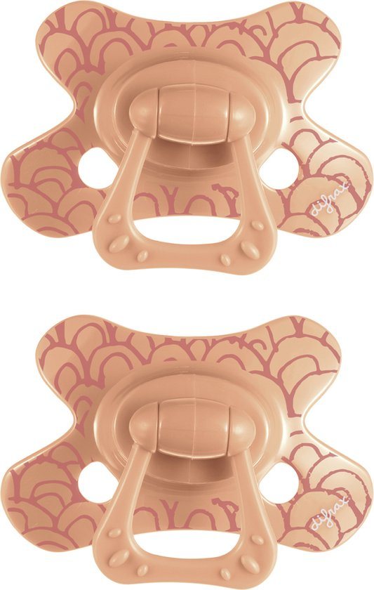 Difrax Natural Fopspeen - 12 tot 18 Maanden - Oranje - 2 Stuks