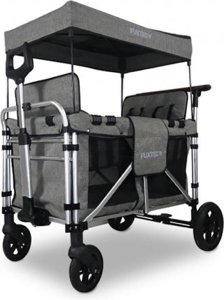 FUXTEC CTXL900 Family Cruiser Bolderkar Premium Grey – Opvouwbare Tuintrolley met 4 Zitplaatsen, Afneembare Banken & Draagvermogen 75 kg