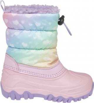 Playshoes - Snowboots - Pastel - Regenboog - Hartjes - Roze - Maat 26/27