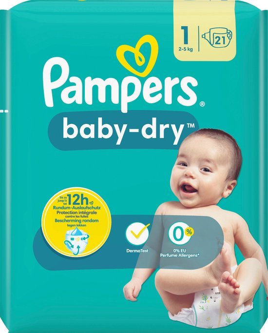 Pampers - Baby Dry - Maat 1 - Mega Pack - 84 luiers