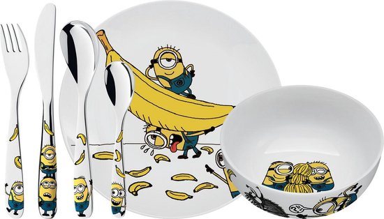 WMF Kids Minions - Kinderbestekset - 6-Delig - RVS - Vaatwasserbestendig - Ergonomisch Ontwerp
