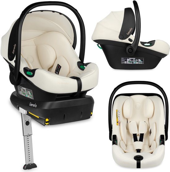 Lionelo Astrid i-Size SET – Autostoeltje 40–87 cm + ISOFIX-Basis – ADAC Getest – R129 i-Size – Memory Foam – Verstelbare Hoofdsteun – Zijdelingse Bescherming – Dri-Seat – Lichtgewicht – Universeel Compatibel