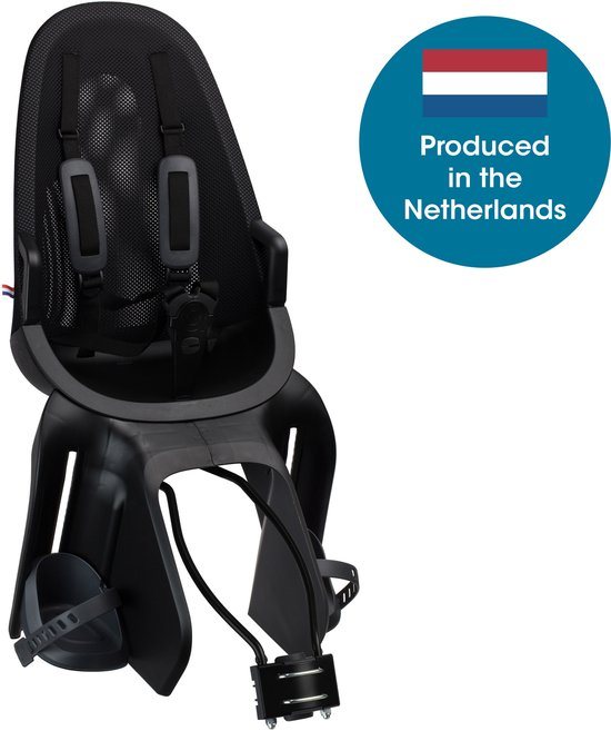 Qibbel Air Fietsstoeltje Achter Framebevestiging - Fietszitje - Midnight Black