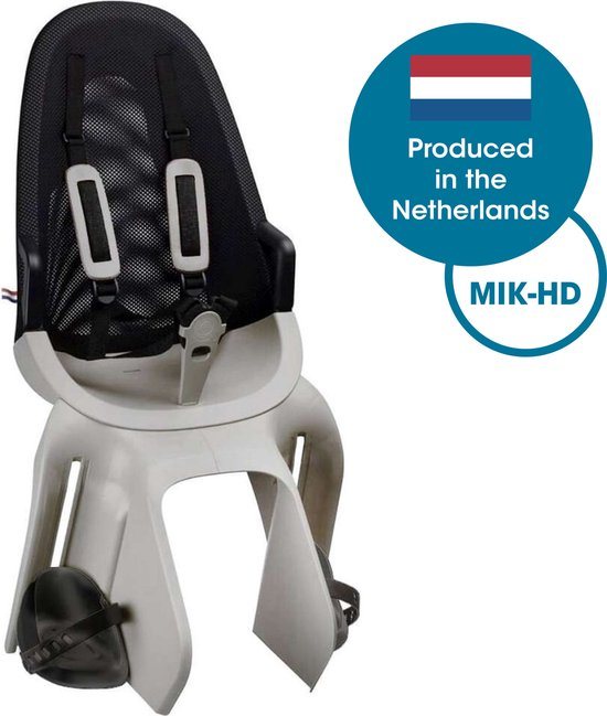 Cortina Seattle Qibbel Air Fietsstoeltje Achter - MIK-HD - fietszitje - Seattle grijs