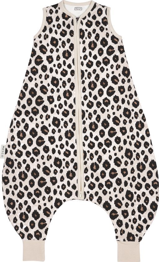 Meyco Baby Leopard baby zomer slaapoverall jumper - sand melange - 104cm - 0.5 TOG