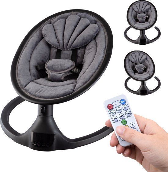 X Adventure Wipstoel Elektrisch Rocco / Schommelstoel Met Bluetoothfunctie & Afstandsbediening- Velvet Antra