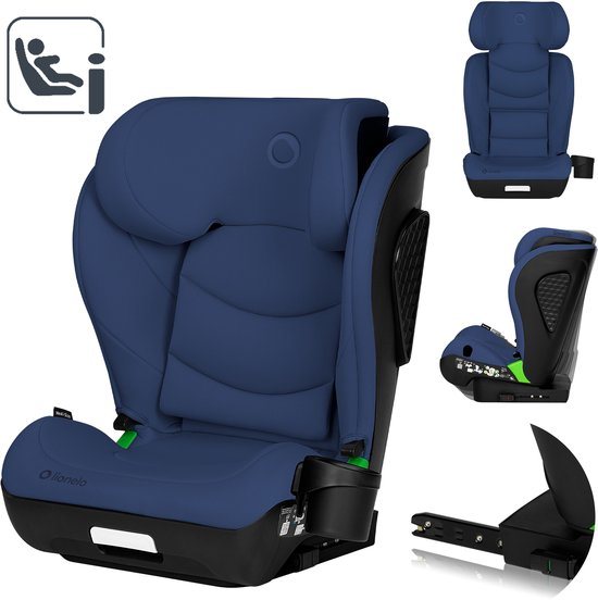 Lionelo Neal i-Size – Autostoel 100-150 cm – ISOFIX of autogordel – Verstelbare hoofdsteun (10 standen) – Kantelbare rugleuning (4 standen) – Side Impact Protection – Bekerhouder – EPP/EPS schuim – Afneembare hoes – Comfortabel & universeel