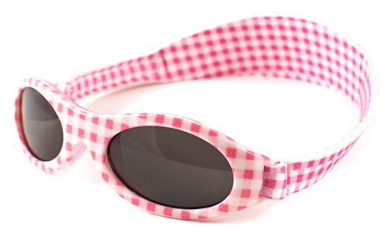 Banz - UV-beschermende zonnebril voor kinderen - Bubzee - Roze geblokt - maat Onesize (2-5yrs)