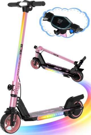 RCB Elektrische Step Kinderen - 6.5 inch- Verlichting - 5/10/15 km/u