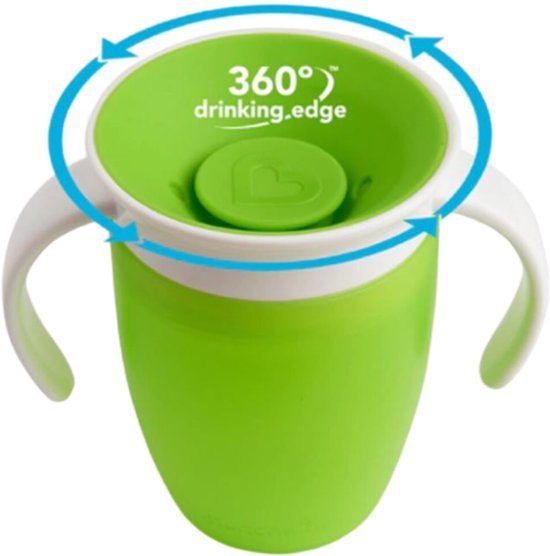 Munchkin Miracle Trainer Oefenbeker Groen - 2 x 207 ml - Voordeelverpakking