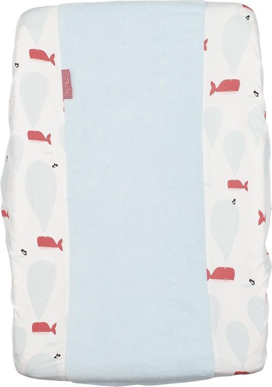 Pericles Aankleedkussenovertrek Oceaan 70 Cm Lichtblauw/wit