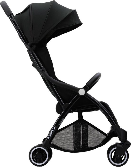 Hamilton by Yoop X1 Plus Buggy – MagicFold™ Technologie – Tot 22 kg – Premium Wandelwagen – Plooibuggy Baby – Inklapbaar – Kinderwagen – Verlengde Zonnekap – Zwart