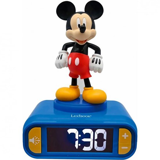 Digitale wekker met Mickey 3D nachtlampje en geluidseffecten