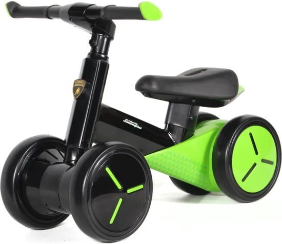 Lamborghini Mini - Loopfiets met Anti-slip Banden - tot 3 jaar - Groen