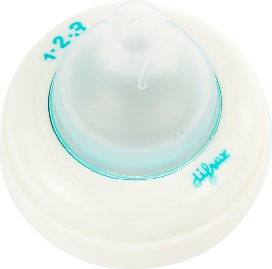 Difrax 1-2-3 Wide Flessenring met Flessenspeen voor brede babyflessen