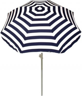 Summertime Parasol - stokparasol - Ø180 cm - blauw en wit