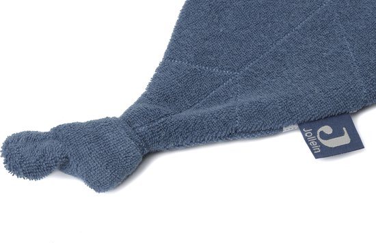 Jollein - Speendoekje Badstof Leaf (Jeans Blue) - Speenknuffel, Speendoekje Baby, Speendoek - Polyester-katoen