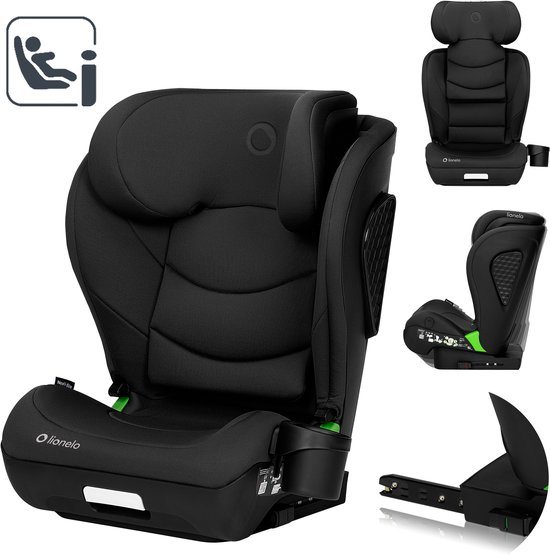 Lionelo Neal i-Size – Autostoel 100-150 cm – ISOFIX of autogordel – Verstelbare hoofdsteun (10 standen) – Kantelbare rugleuning (4 standen) – Side Impact Protection – Bekerhouder – EPP/EPS schuim – Afneembare hoes – Comfortabel & universeel