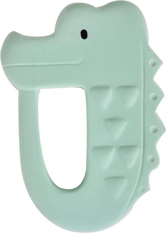 Tikiri: BIJTRING - MIJN EERSTE SAFARIDIERTJE / KROKODIL 7x10.5cm, in natuurlijk rubber, op blisterkaart, 0+