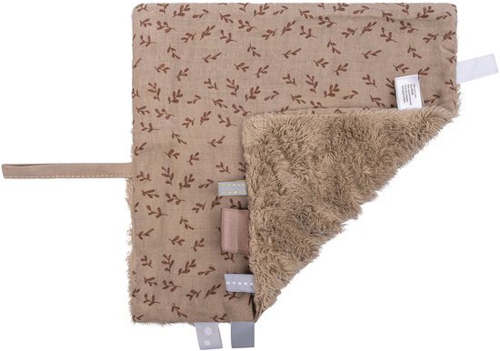 Baby Knuffeldoekje - Speendoekje 100% biologisch katoen - Comfortdoekje 25 x 25cm - Hazel Brown - Bruin - Snoozebaby