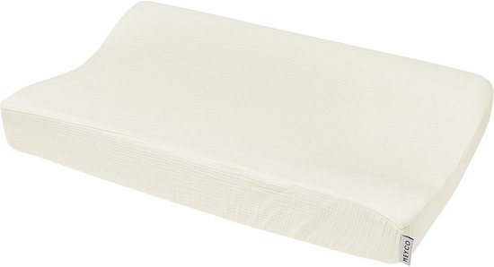 Meyco Baby Uni aankleedkussenhoes - pre-washed hydrofiel - natural - 50x70cm