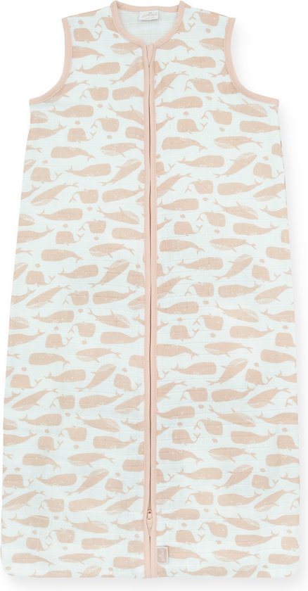 Jollein Zomerslaapzak Baby Hydrofiel 110cm Whales - Pale Pink