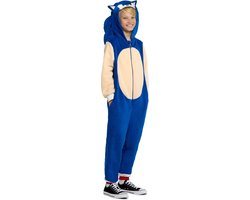OppoSuits Sonic the Hedgehog Kids Onesie - Unisex - Sonic Jumpsuit - Carnaval - Huispak - Blauw - Maat 146/152