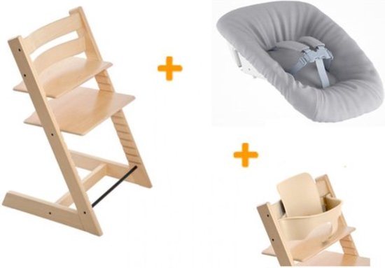 Stokke Tripp Trapp kinderstoel Bundel - Naturel + Newbornset en babyset!