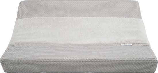 Baby's Only Gebreide baby aankleedkussenhoes - Waskussenhoes - Overtrek verzorgingskussen Sky - Urban Taupe - 45x70 cm