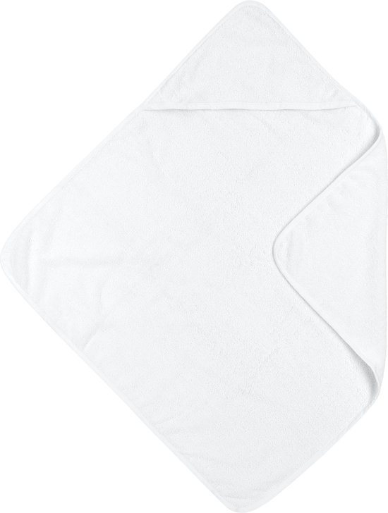 Meyco Baby Uni badcape - badstof - white - 75x75cm