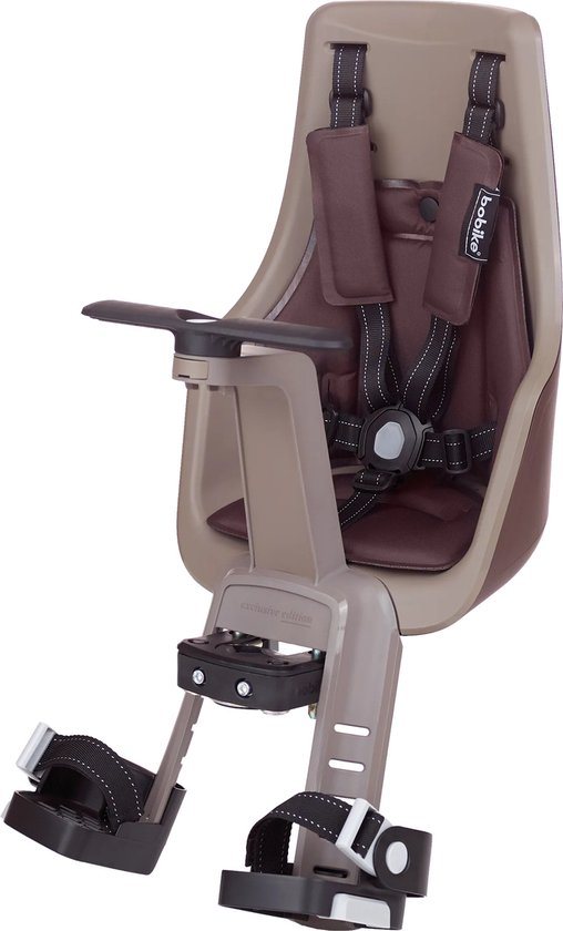 Bobike Exclusive Mini Plus Fietsstoeltje - Stuurbevestiging - Chocolate