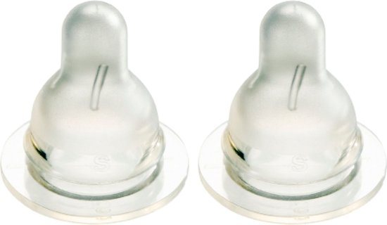 Difrax Natural Flessenspeen - Large - 6+ Maanden - 2 Stuks