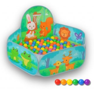 BDGoods® - Ballenbad - Ballenbak voor Kinderen - Kinderspeelgoed 1 jaar - Kinderspeelgoed 2 Jaar - Kind - Ballen voor Ballenbak - Ballenbak Baby - Kinderspeelgoed 3 jaar - Inclusief 25 Ballen - Ballenbakken - Basketbalring - Speelgoed - Ballen