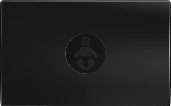 Foundations 300-EH Elements baby verschoontafel van kunststof in zwart – opklapbaar met wandmontage